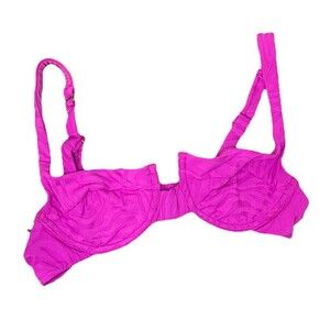 Eslee Womens XS Hot Pink Underwire Swim Top Adjustable NEW